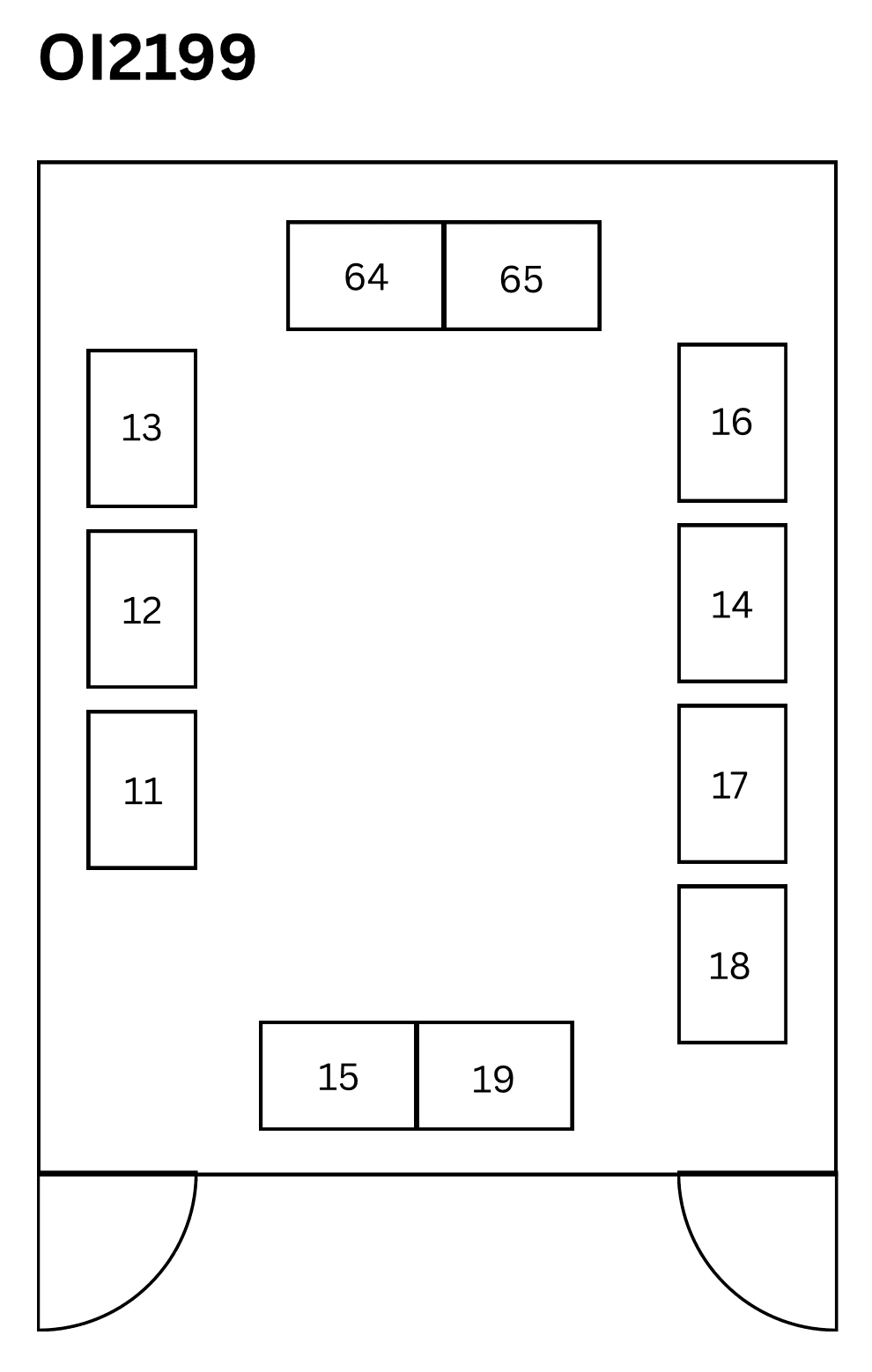 Floor plan for room 2199