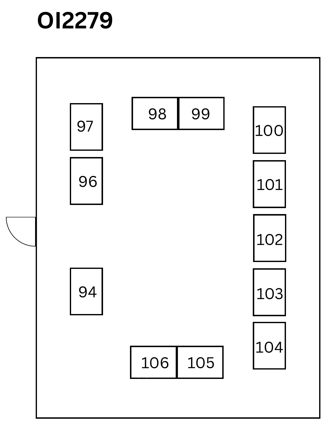 Floor plan for room 2279