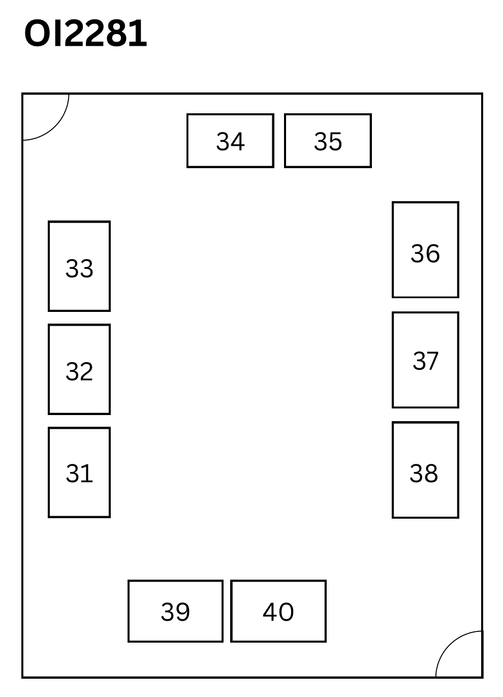 Floor plan for room 2281