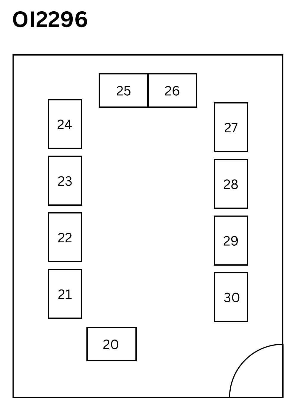 Floor plan for room 2296