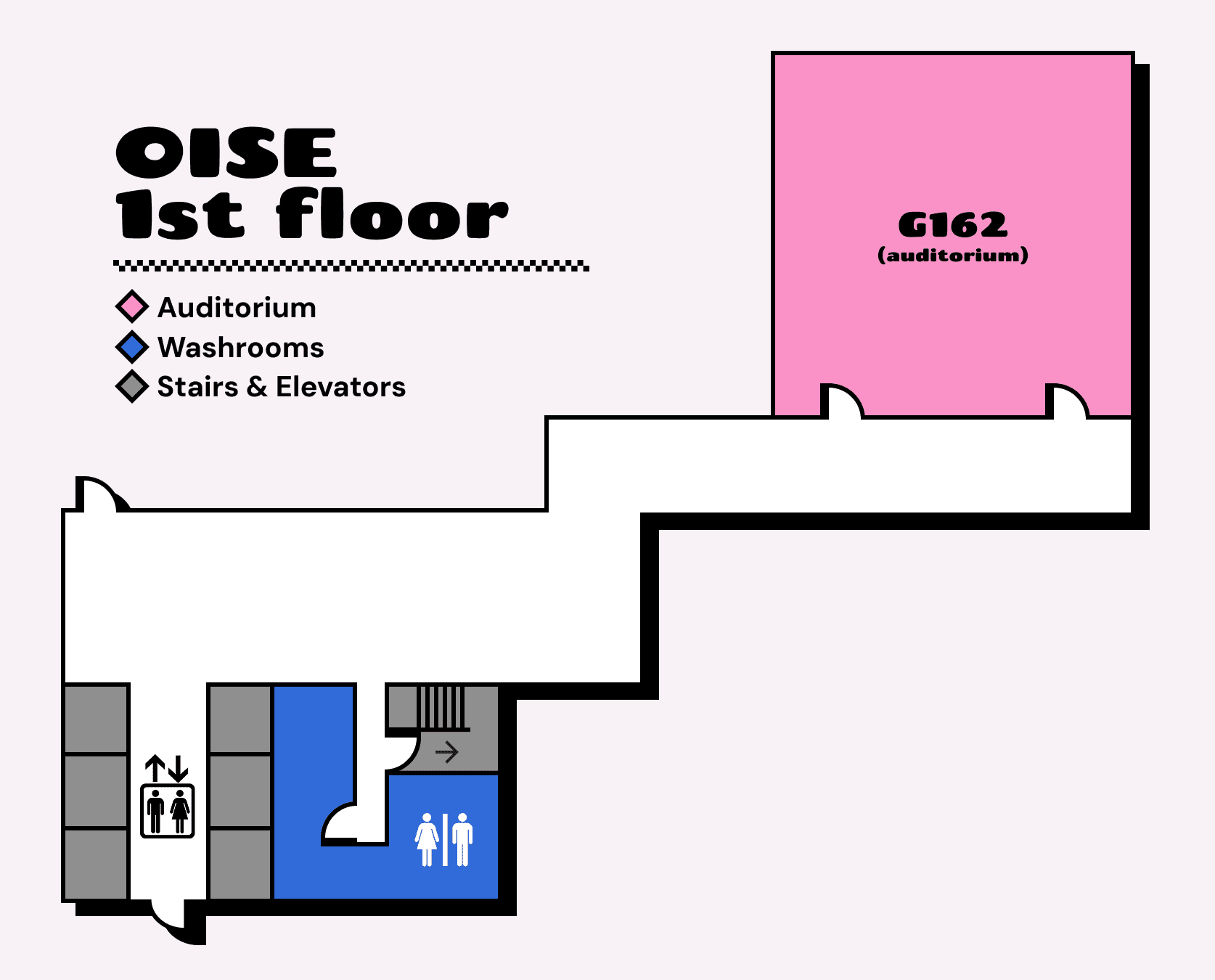 Map of OISE 1st floor