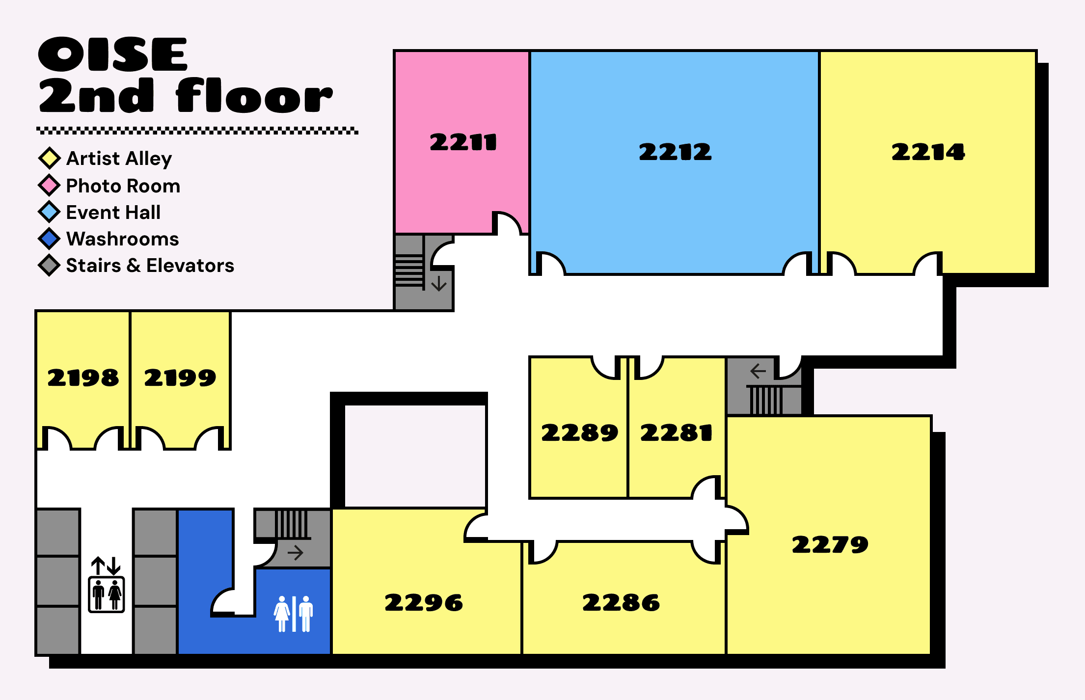 Map of OISE 2nd floor