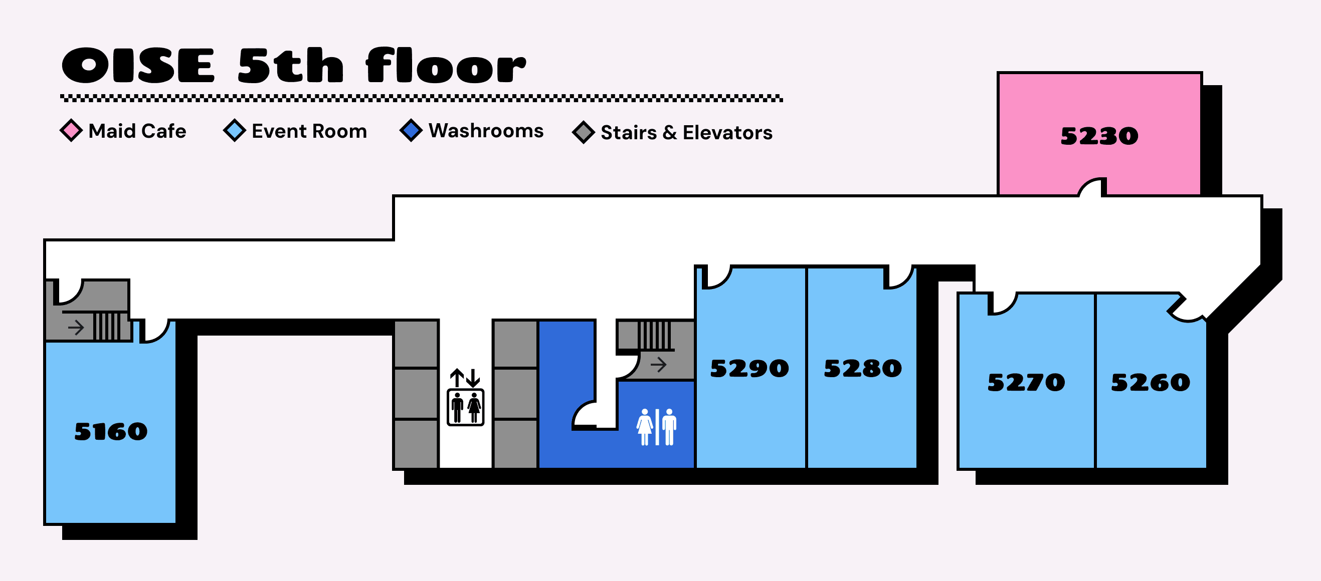 Map of OISE 5th floor
