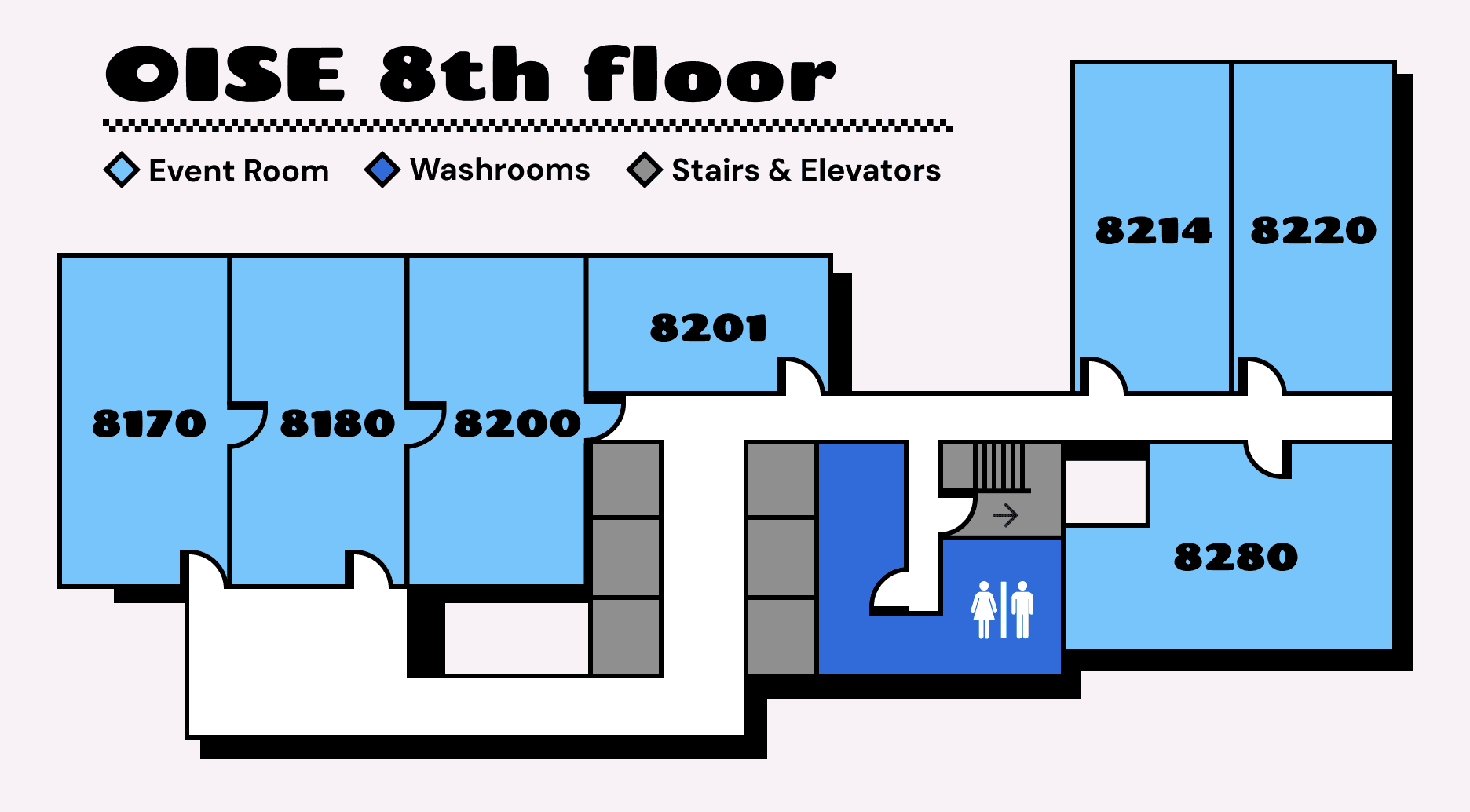 Map of OISE 8th floor