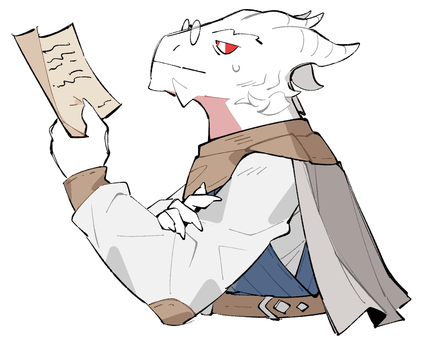 The Dark Urge reading a letter from Volo.